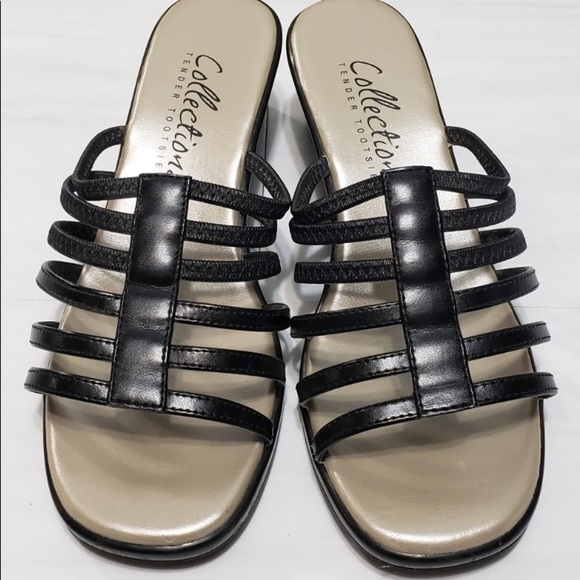 LEATHER Wedge Sandals - Picture 3 of 8